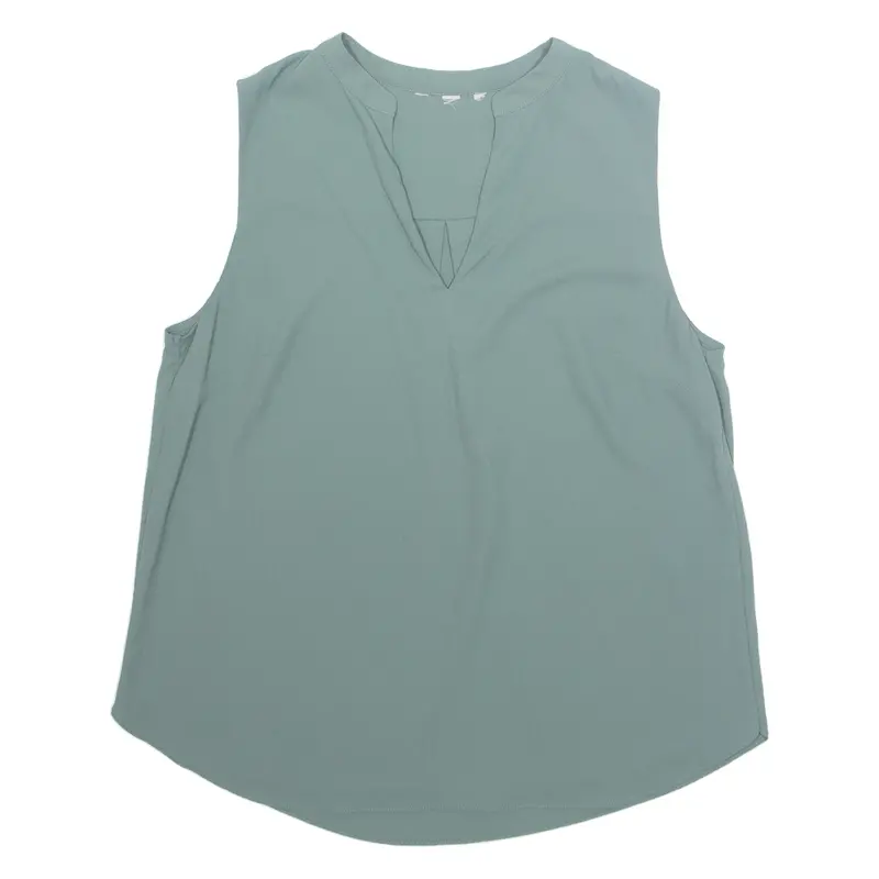 Womens Blouse Green V-Neck M 1