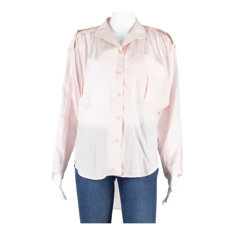 Womens Blouse Pink Long Sleeve S 1