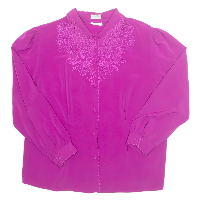 Womens Blouse Purple Long Sleeve L 1