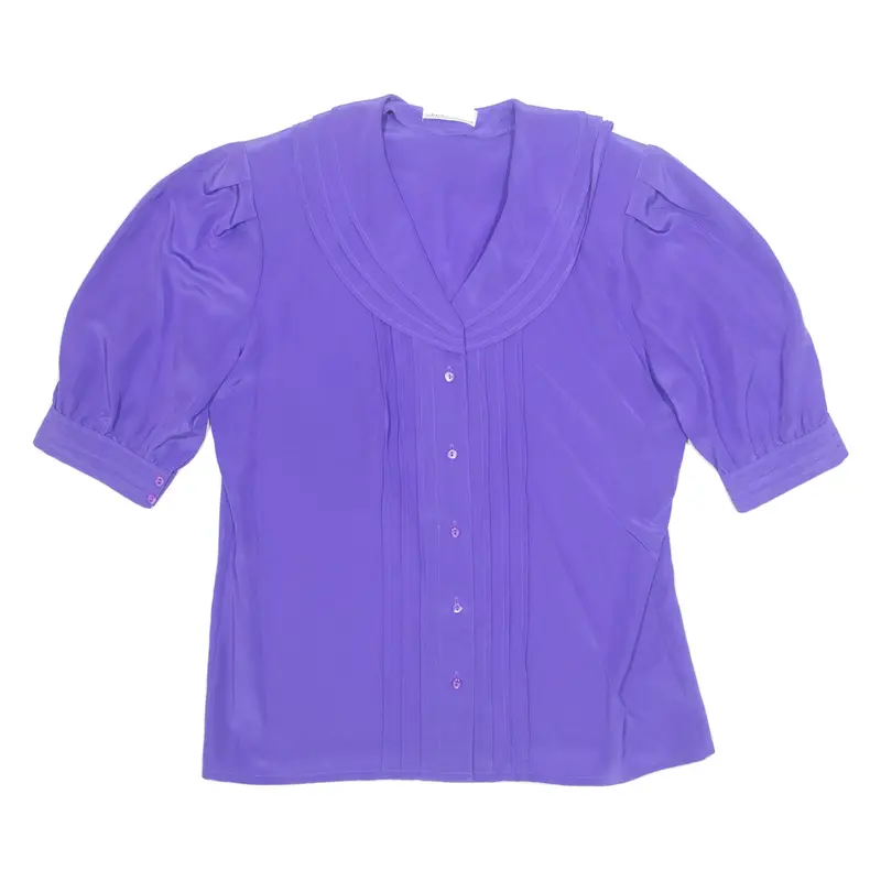 Womens Blouse Purple V-Neck M 1