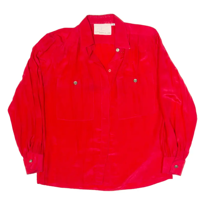 Womens Blouse Red Long Sleeve M 1