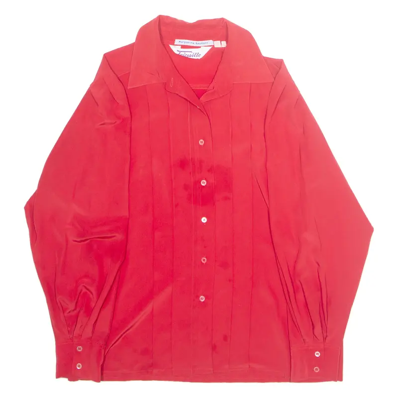 Womens Blouse Red Long Sleeve Uk 14 1