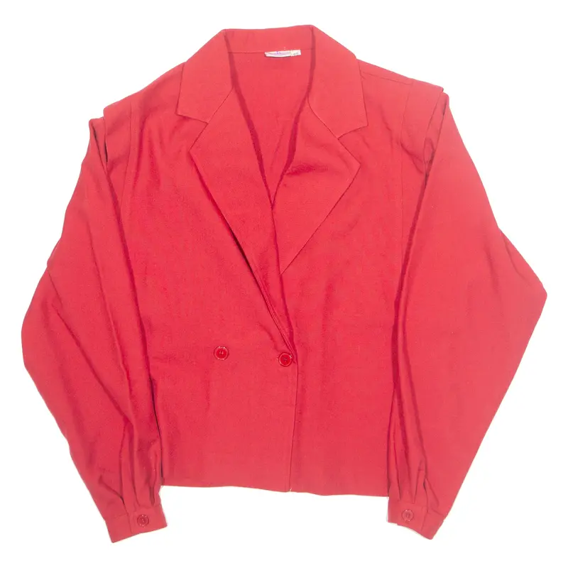 Womens Blouse Red V-Neck Long Sleeve M 1