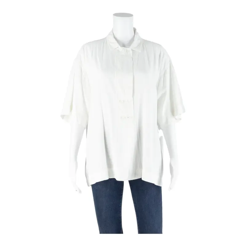 Womens Blouse White Fair Isle M 1