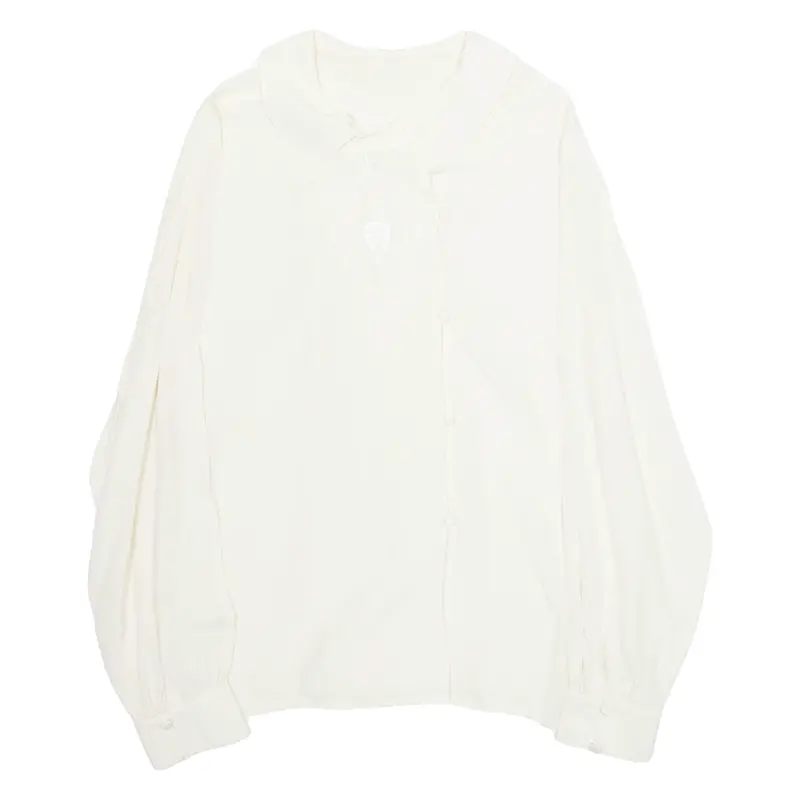 Womens Blouse White Long Sleeve L 1