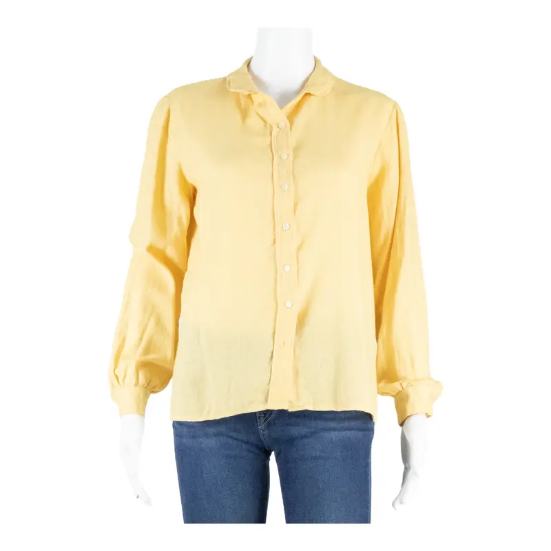 Womens Blouse Yellow Long Sleeve M 1