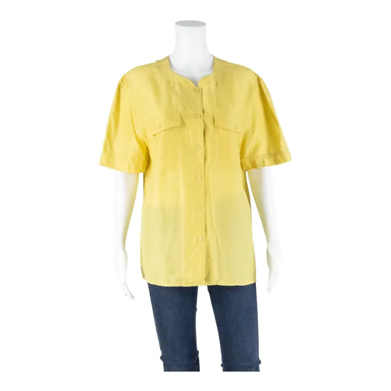 Womens Blouse Yellow Uk 12 1