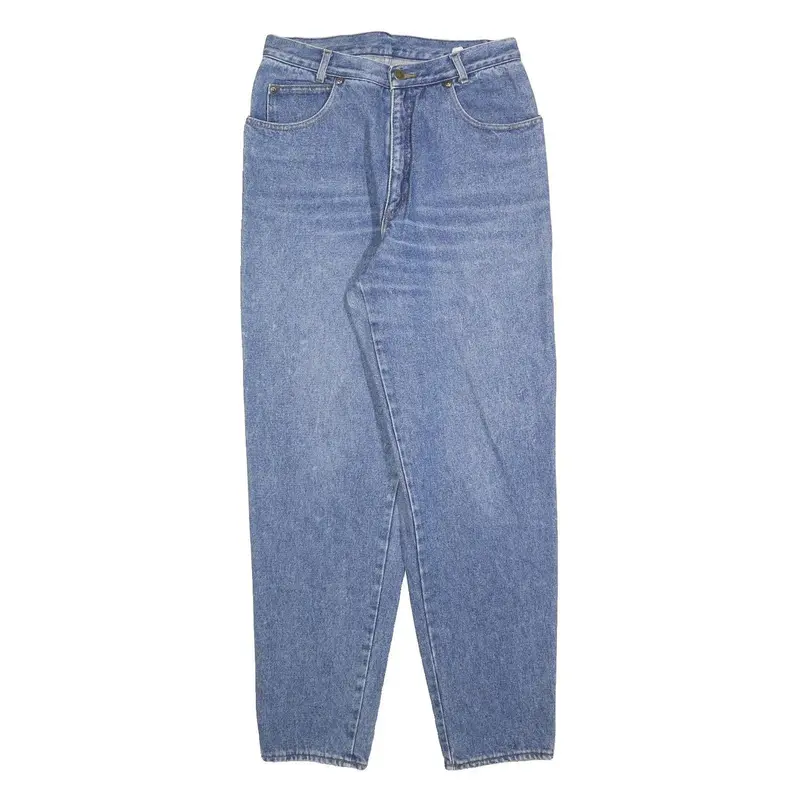 Womens Blue Cotton Blend Jeans Regular Straight Denim W28 L30 Classic Zip 1