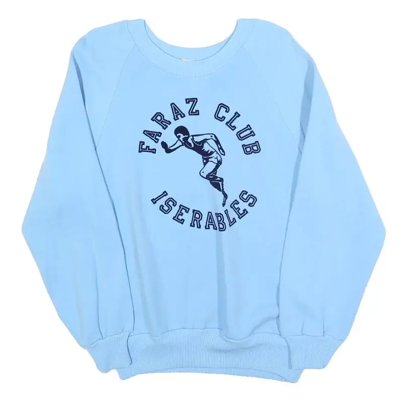 Womens Blue Faraz Club Iserables Crew Neck S Polyester Blend Sweatshirt 1
