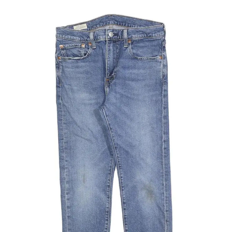 Womens Blue Slim Denim Jeans Zip W31 L30 Classic Straight Cotton Blend 2
