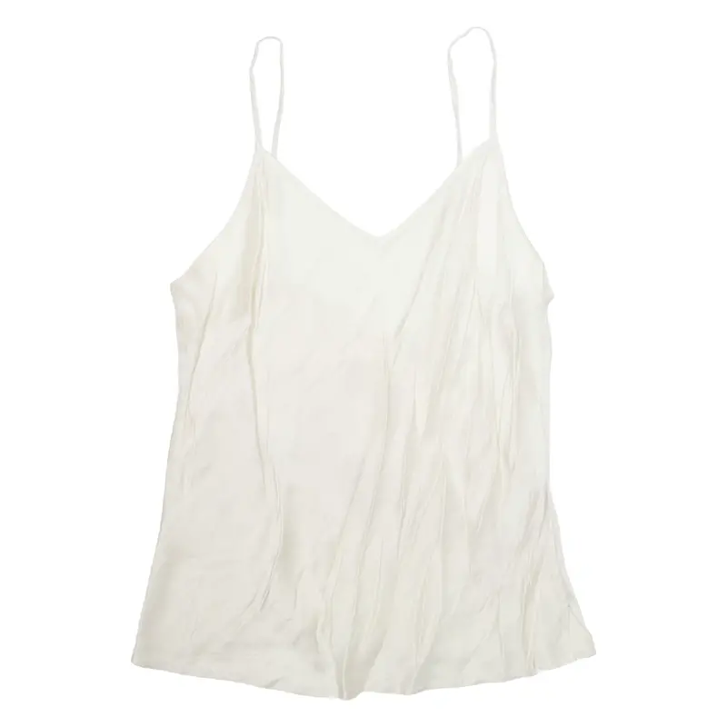 Womens Camisole Vest Cream V-Neck Sleeveless M 1
