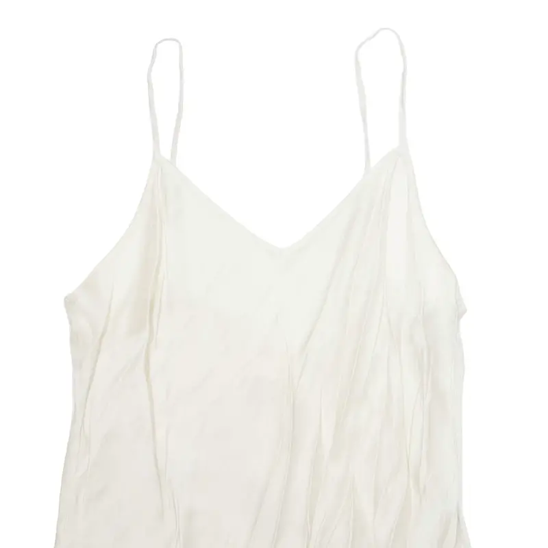 Womens Camisole Vest Cream V-Neck Sleeveless M 2