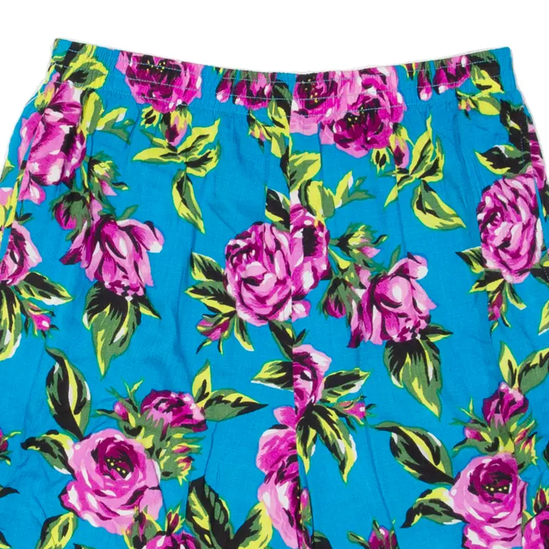 Womens Casual Shorts Blue Relaxed Floral M W29 2
