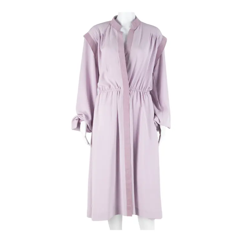 Womens Day Dress Pink Long Sleeve Knee Length Xl 1