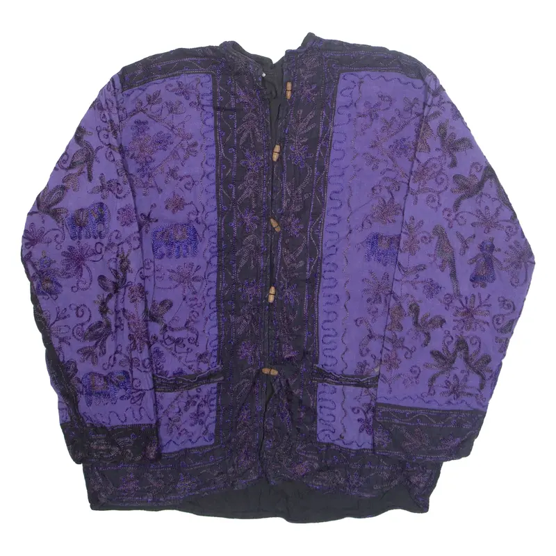 Womens Jacket Purple Floral M 1