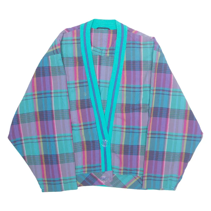 Womens Jacket Purple Plaid M 1