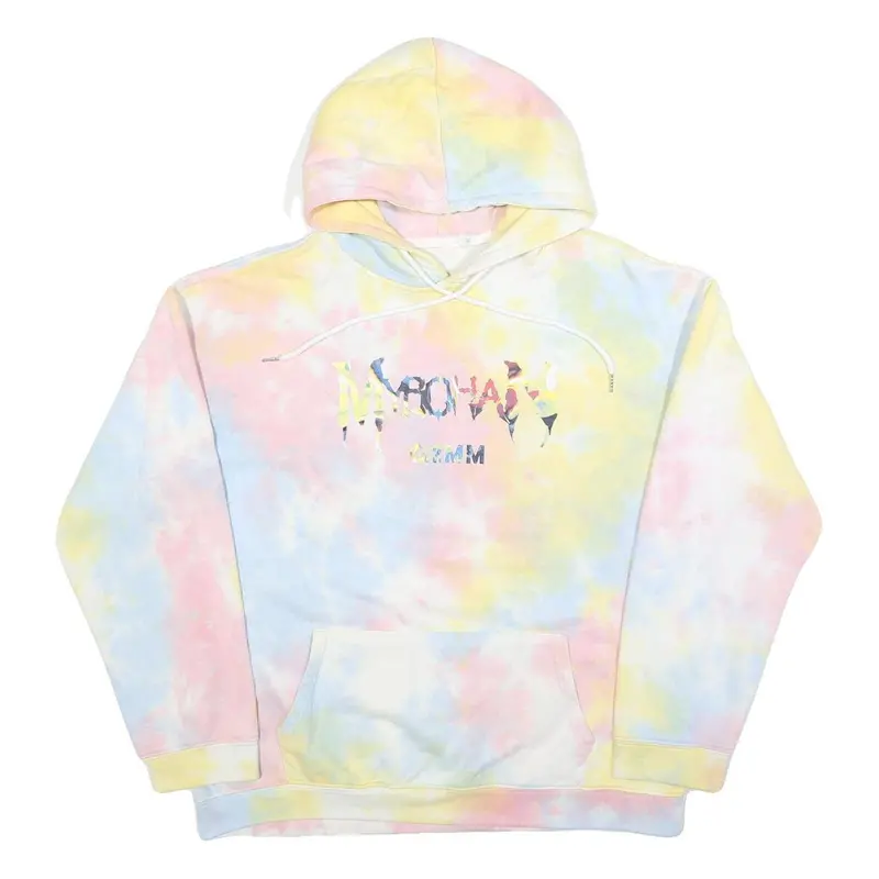 Womens Multicolour Tie Dye Printed Hoodie Xl Casual Cotton Blend Sweater 1