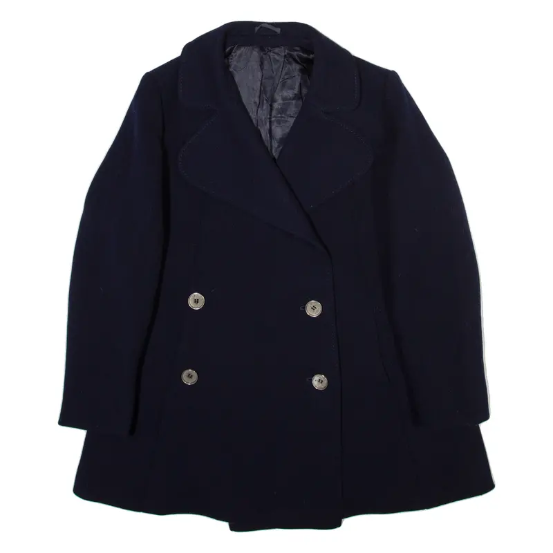 Womens Overcoat Coat Blue M 1