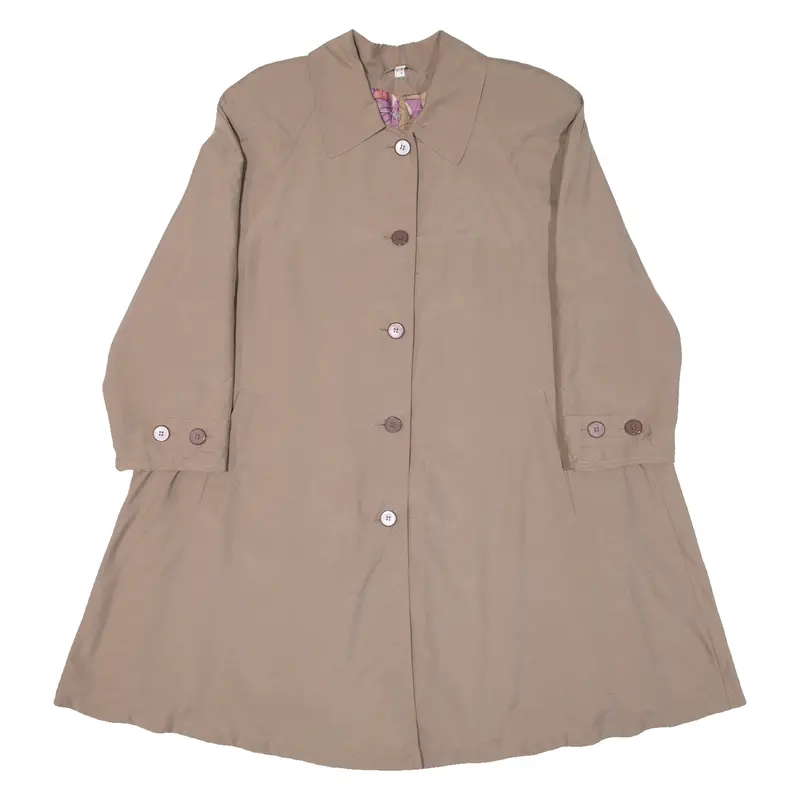 Womens Overcoat Coat Brown Uk 12 1