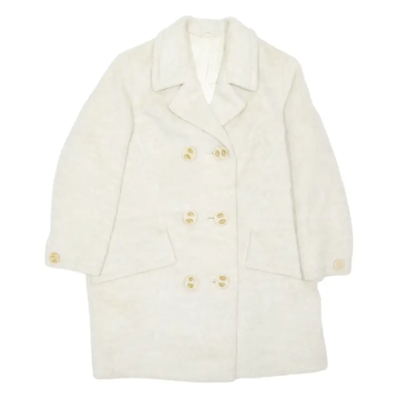 Womens Overcoat Coat Cream M 1