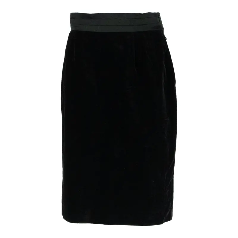 Womens Pencil Skirt Black Knee Length S 1