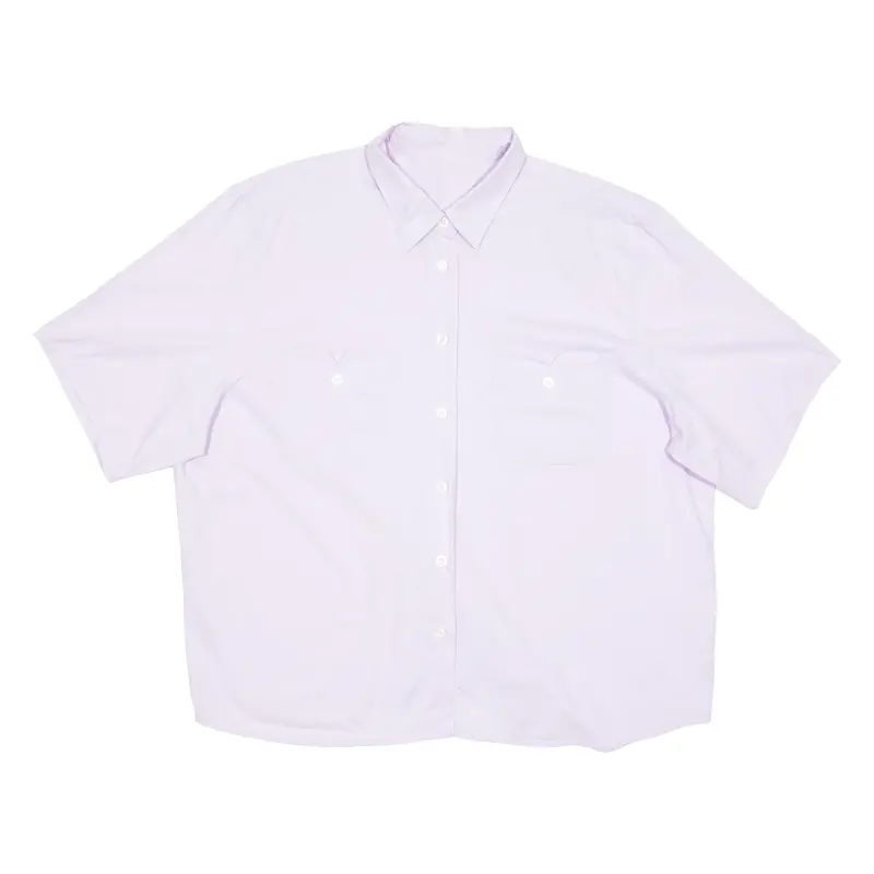 Womens Plain Shirt Purple 90S L 1