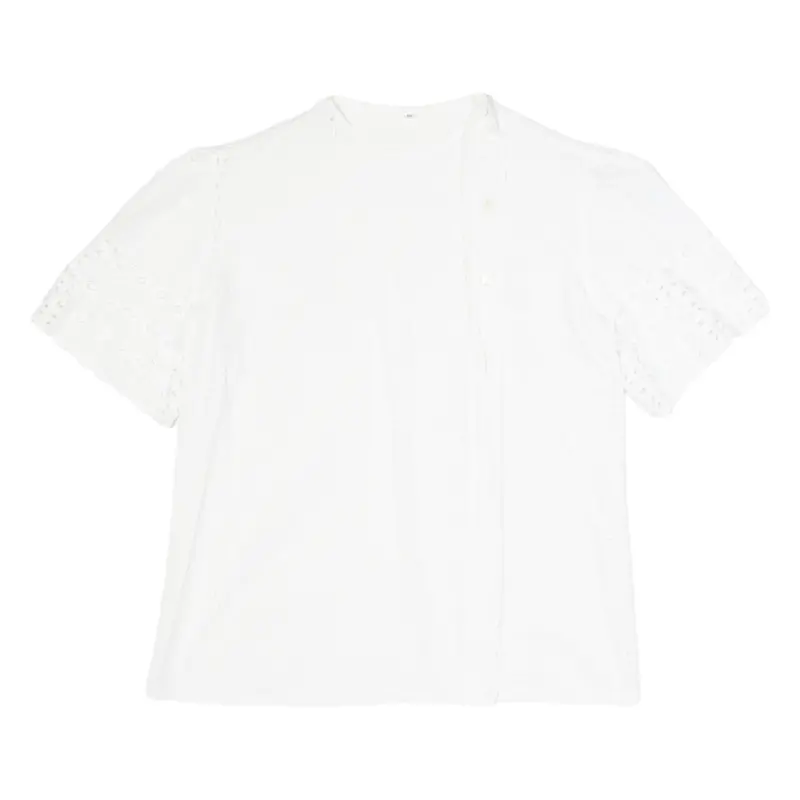 Womens Printed Blouse White Floral M 1