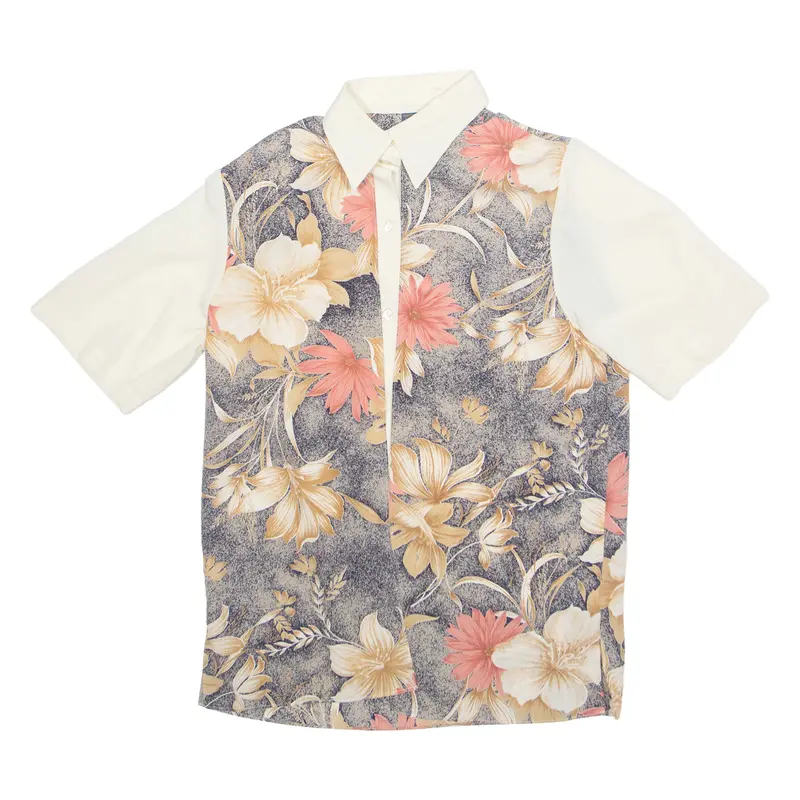 Womens Printed Blouse Yellow Floral M 1