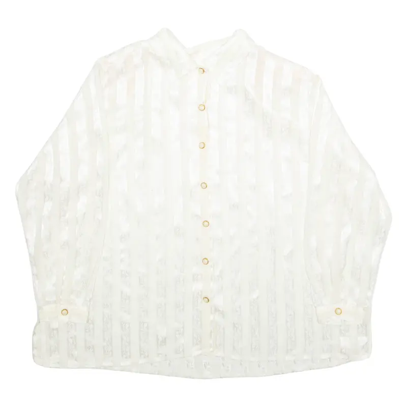Womens Printed Blouse Yellow Long Sleeve Striped 3Xl 1