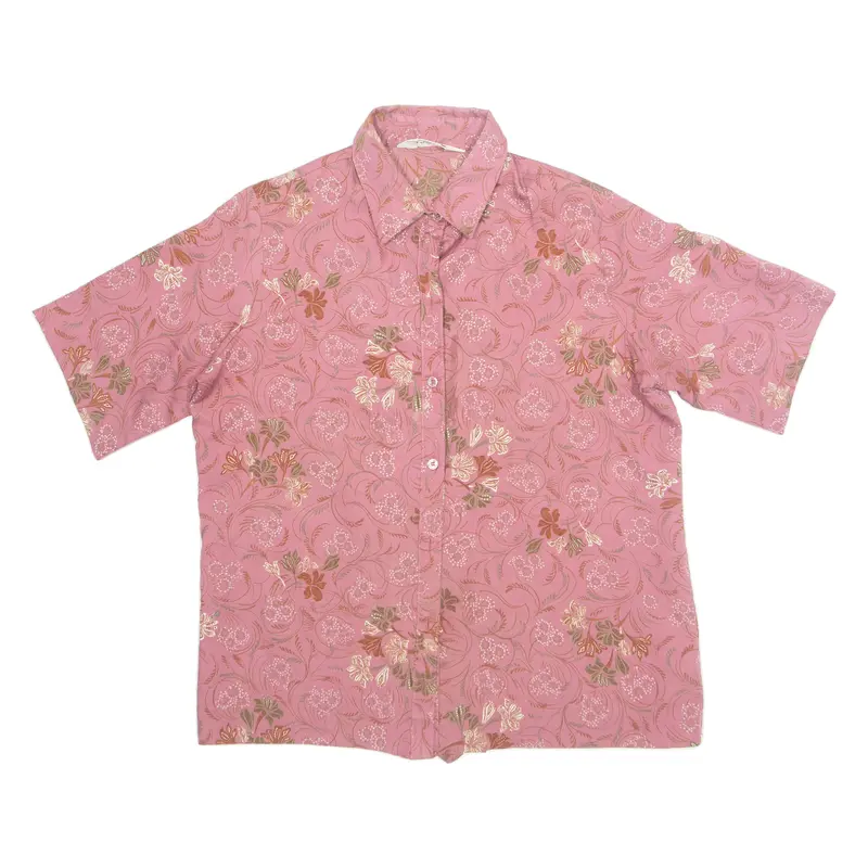 Womens Printed Shirt Pink Floral L 1