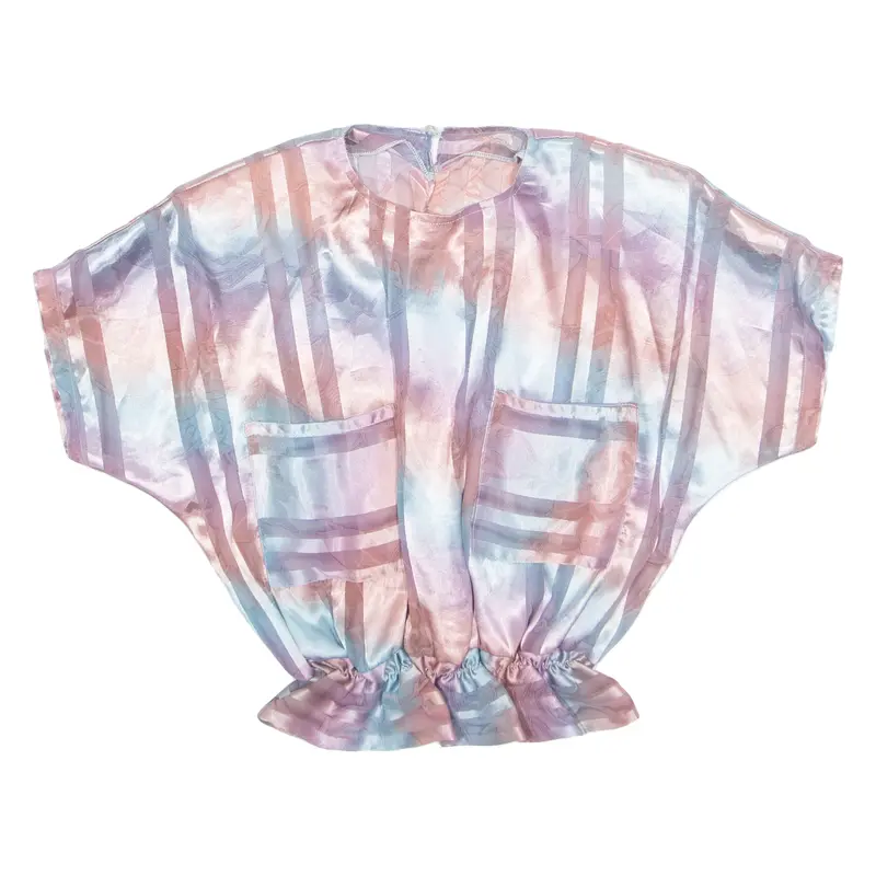 Womens Printed Top Blue Floral M 1