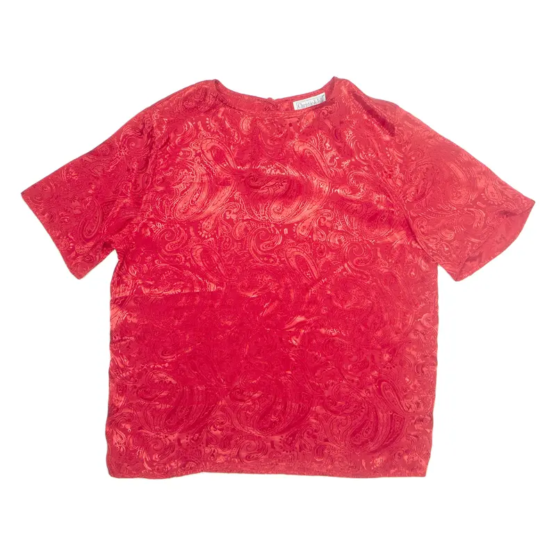 Womens Printed Top Red L 1
