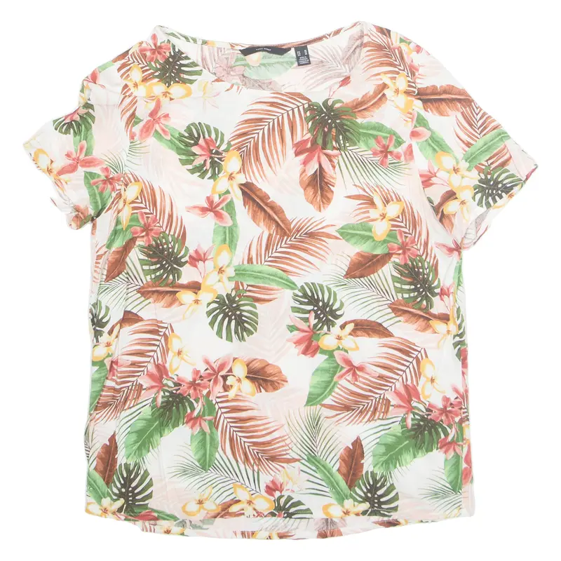 Womens Printed Top White Floral M 1