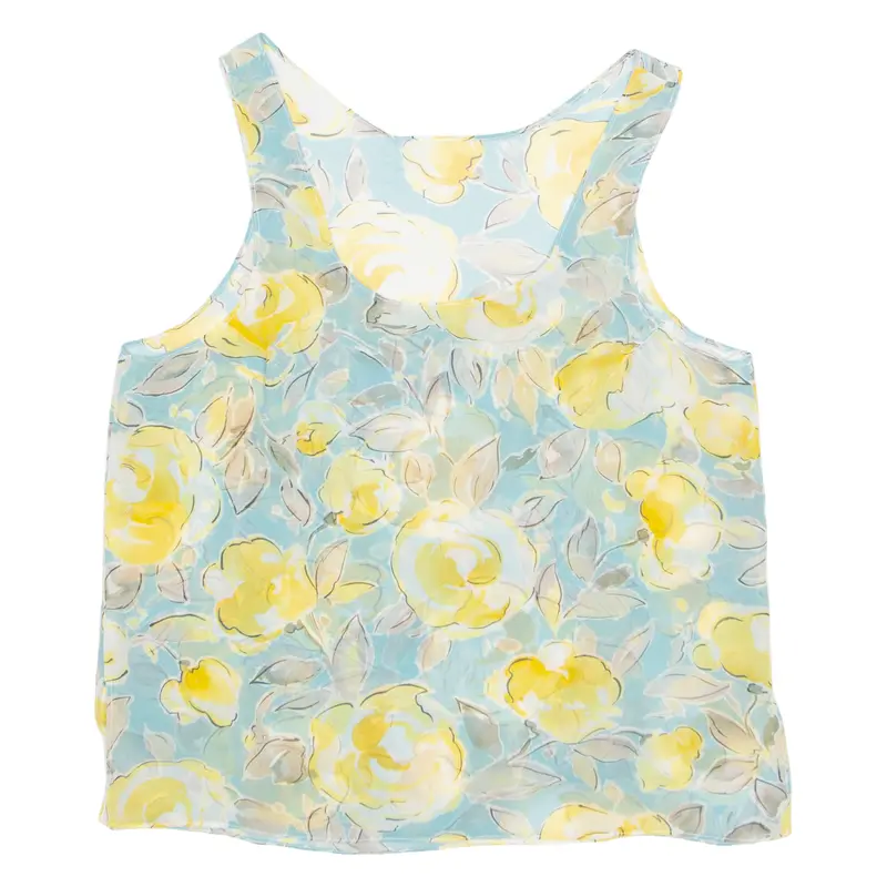 Womens Printed Vest Blue Sleeveless Crazy Pattern M 1