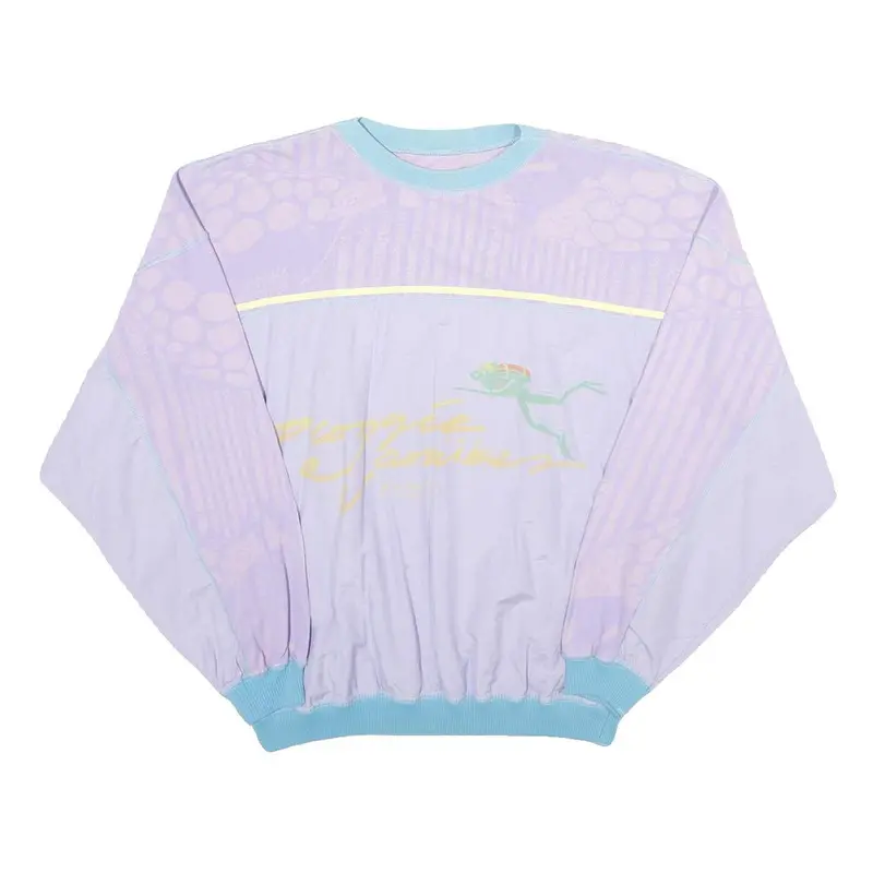 Womens Purple & Blue Sweatshirt Crew Neck M Casual Cotton Blend Pullover 1