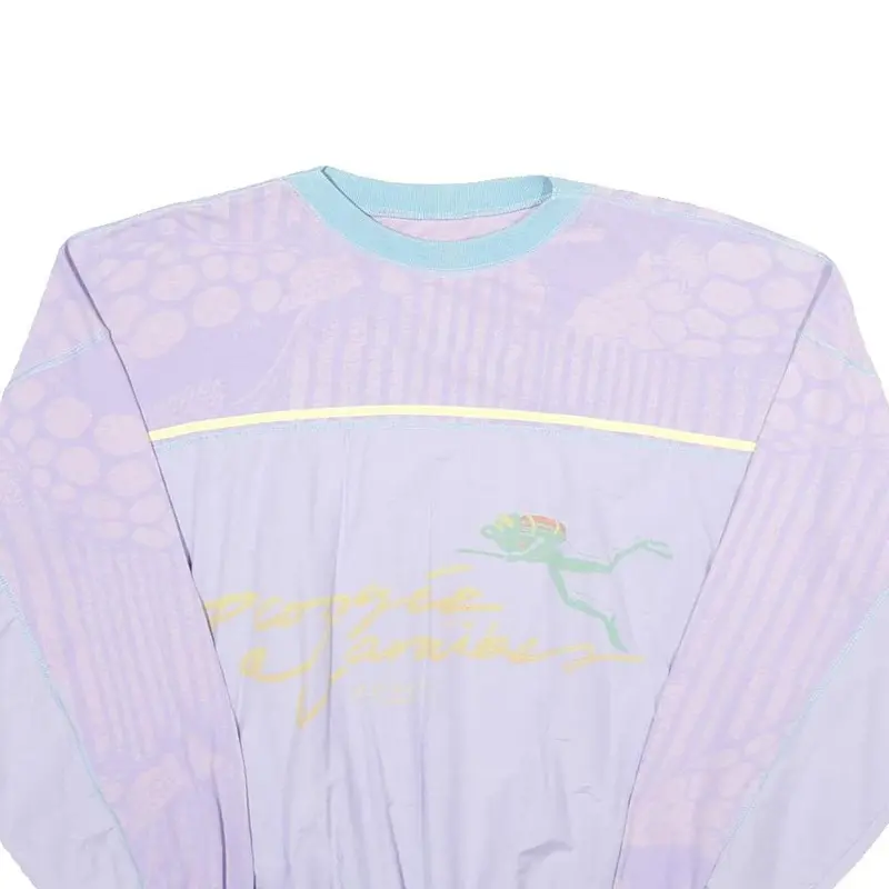 Womens Purple & Blue Sweatshirt Crew Neck M Casual Cotton Blend Pullover 2