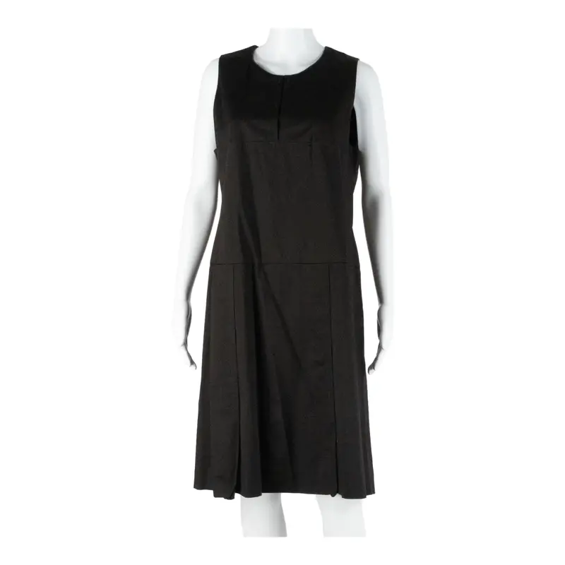 Womens Shift Dress Brown Sleeveless Knee Length M 1