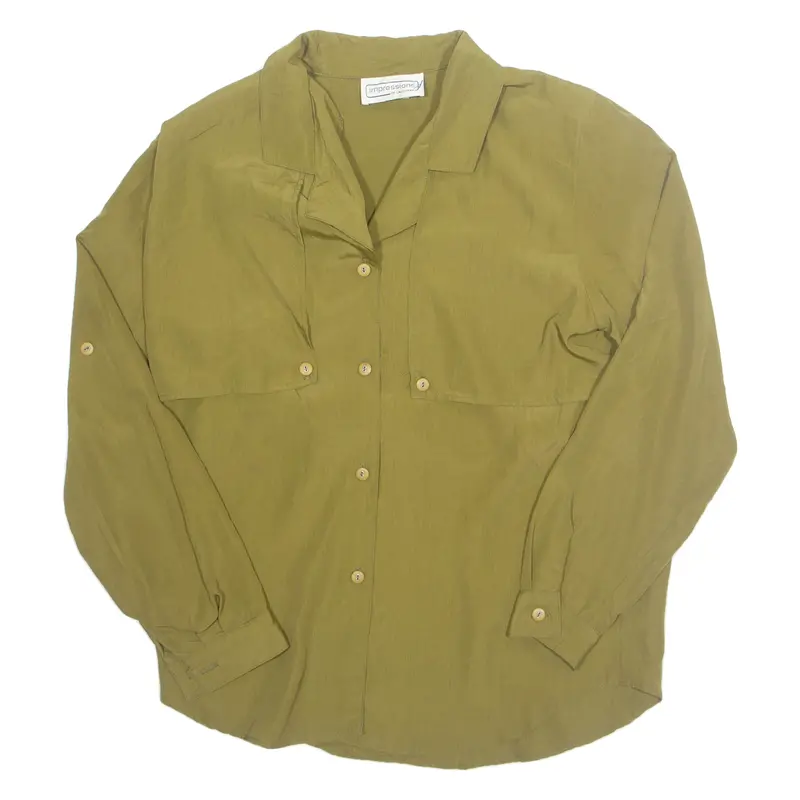 Womens Shirt Green Long Sleeve M 1
