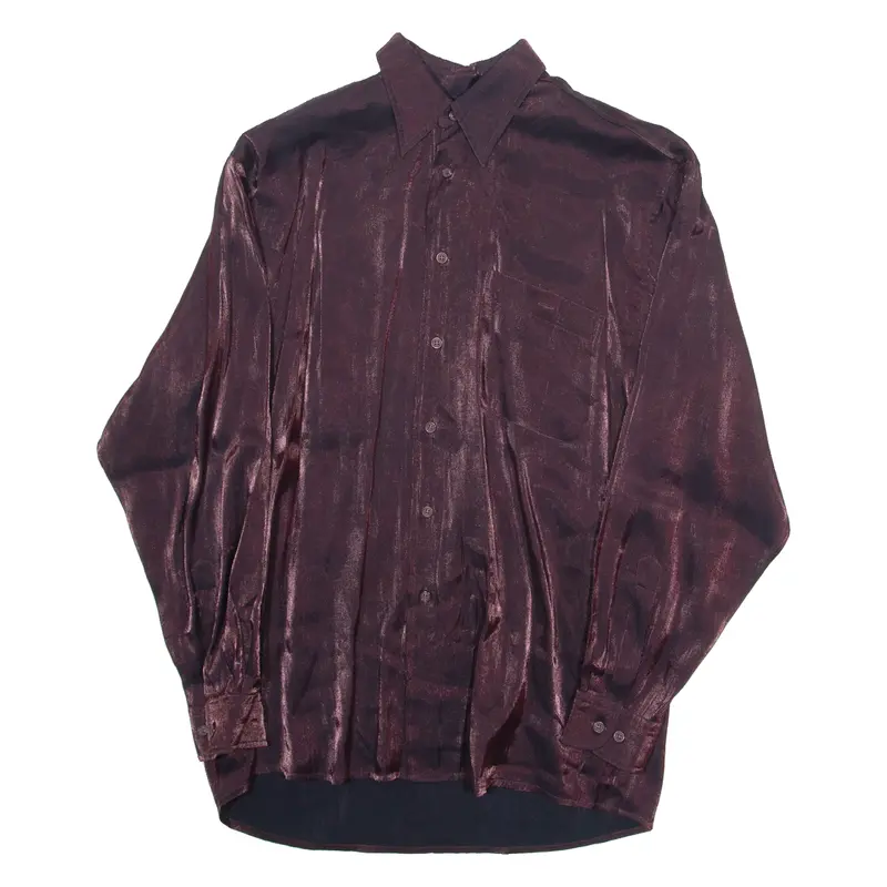 Womens Shirt Maroon Long Sleeve M 1