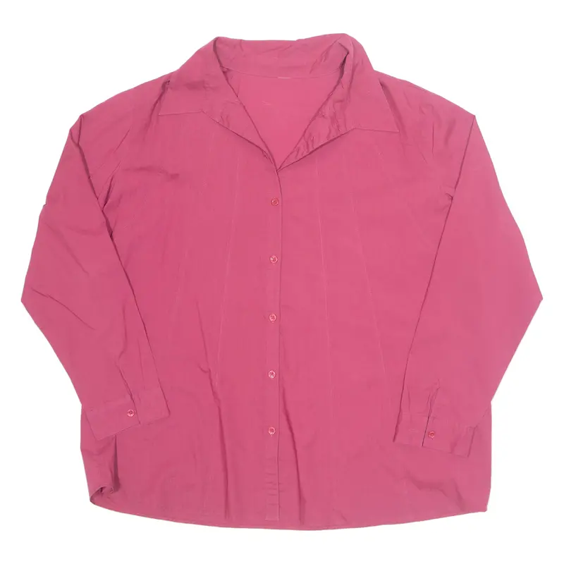 Womens Shirt Pink Collared Long Sleeve L 1