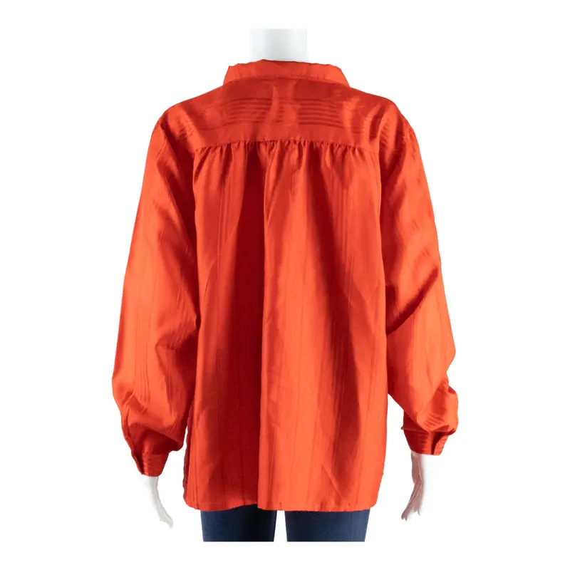 Womens Shirt Red Collared Long Sleeve Striped Xl 2