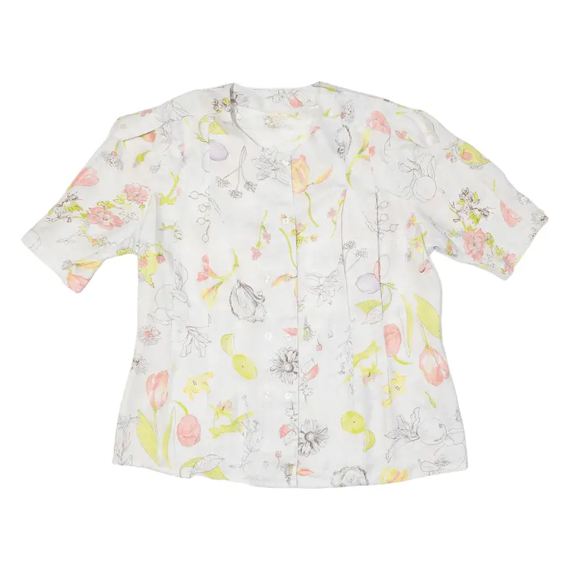 Womens Shirt White Floral Xl 1