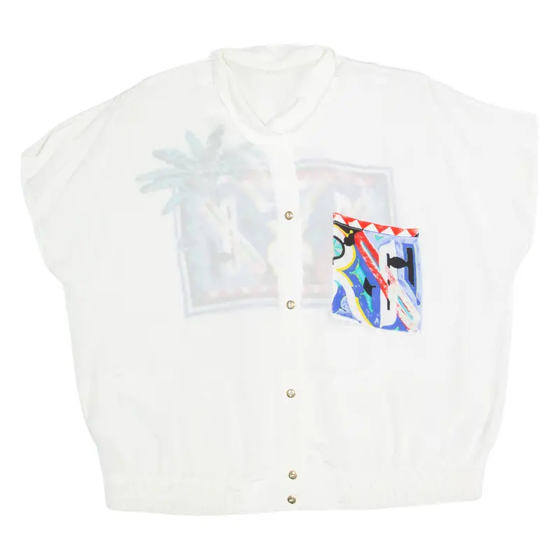 Womens Shirt White Viscose L 1