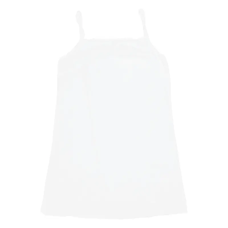 Womens Slip Dress White Sleeveless Short M 1