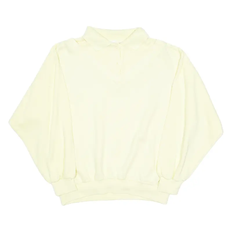 Womens Sweatshirt Yellow Collared M 1