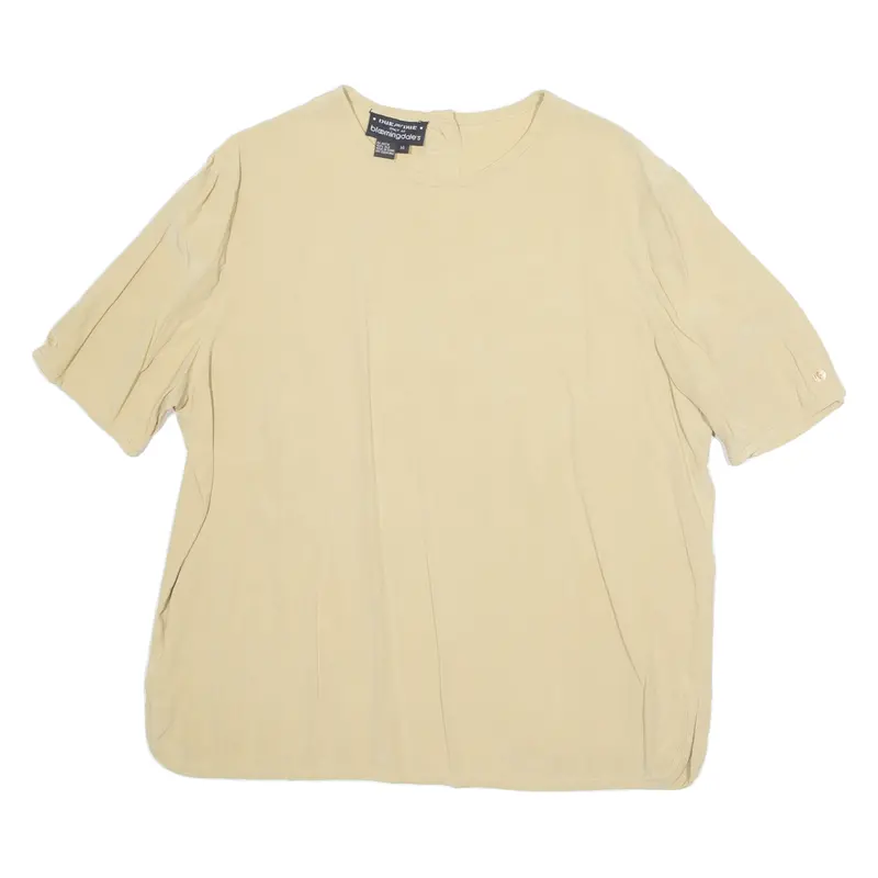 Womens Top Beige Faux Silk Uk 14 1