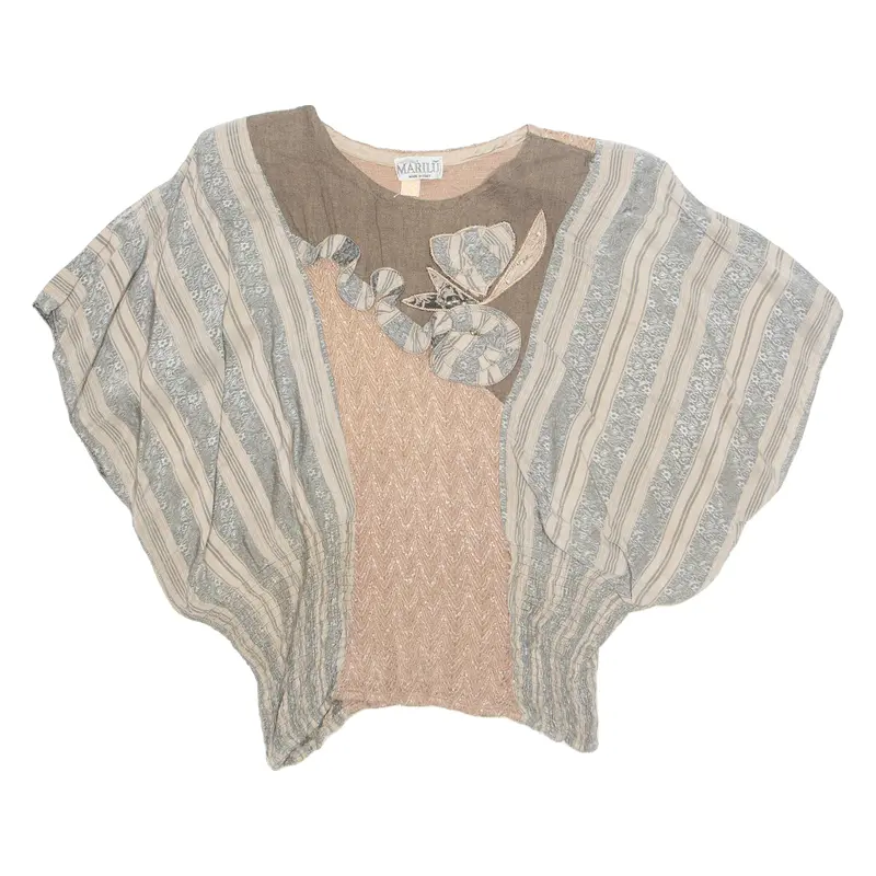 Womens Top Beige V-Neck M 1