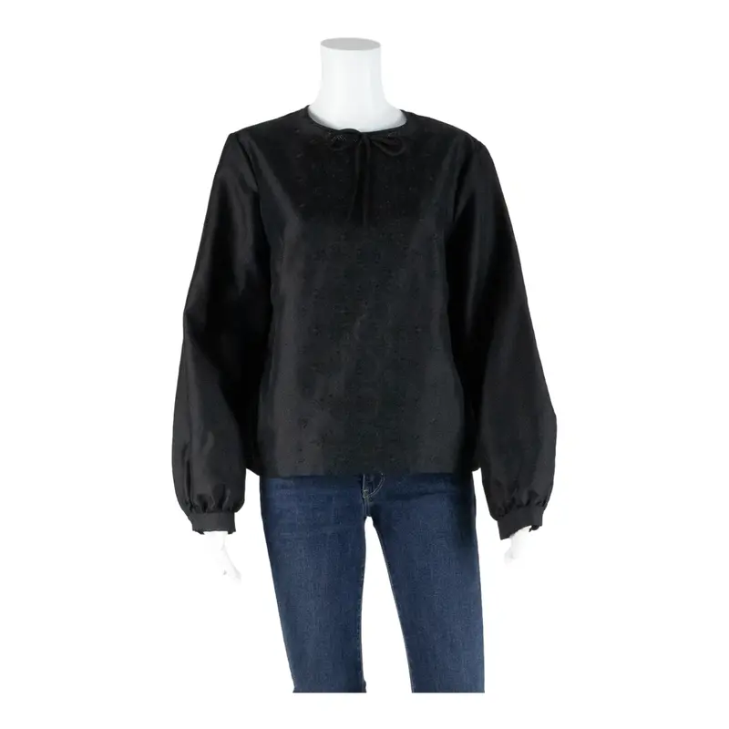 Womens Top Black Long Sleeve M 1
