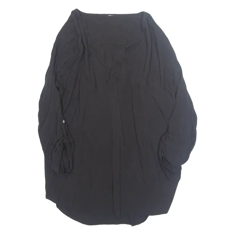 Womens Top Black V-Neck Long Sleeve L 1