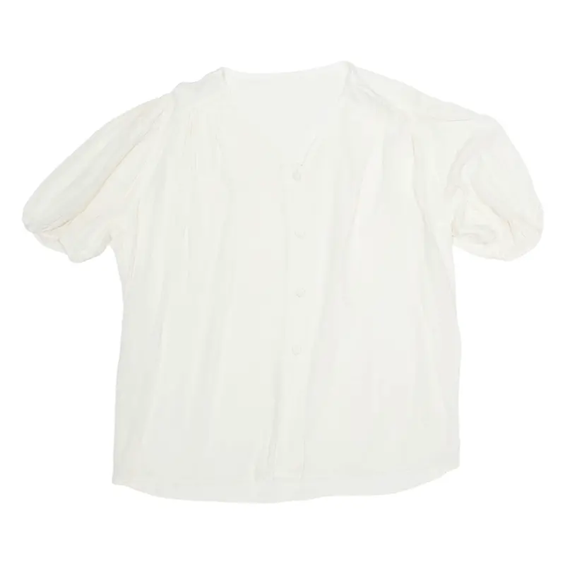 Womens Top Cream V-Neck L 1